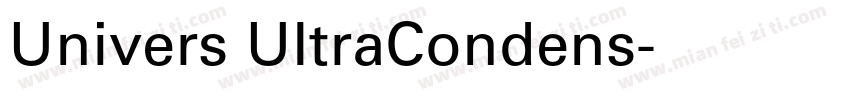 Univers UItraCondens字体转换